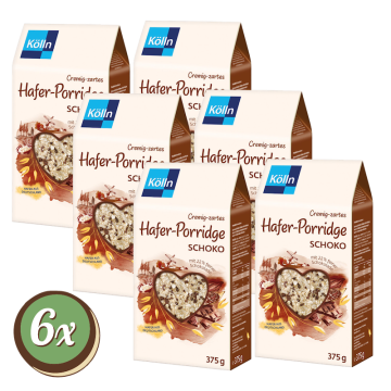 Multipack: 6x Kölln Cremig-zartes Hafer-Porridge Schoko á 375g