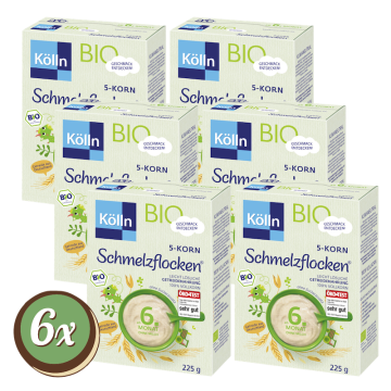 Multipack: 6x Kölln Bio Schmelzflocken® 5-Korn á 225g