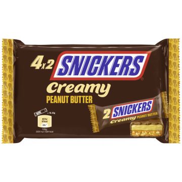 SNICKERS® Mehrfachpack Creamy Peanut Butter 4x(2x18,25g)