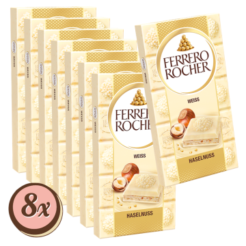 Multipack: 8x Rocher Tafel Weiss á 90g