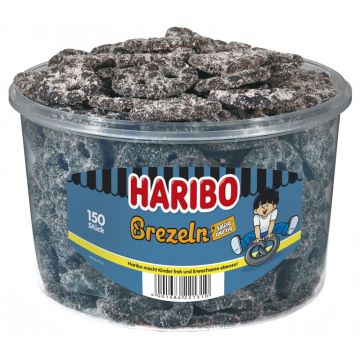 Haribo Lakritz Salzbrezel 1 Dose 150 Stk. = 1050g