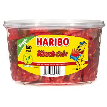 Haribo Kirsch Cola Dose 150 Stk. = 1350g Fruchtgummi