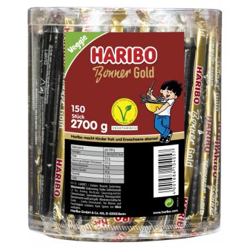 Haribo Lakritz Bonner Gold 1 Dose 150 Stk = 2700g