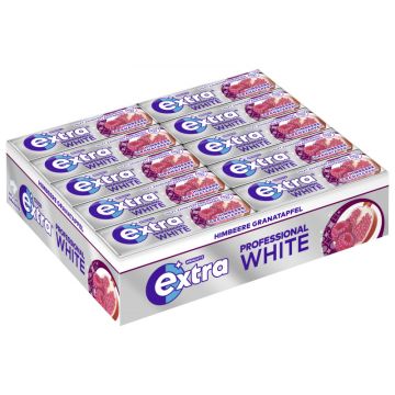 Multipack: Wrigley's 30x EXTRA® PROFESSIONAL White Himbeere Granatapfel à 10 Dragees