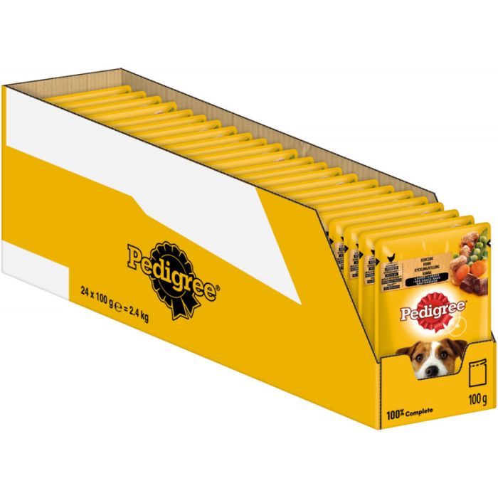 Multipack: 24x PEDIGREE® Portionsbeutel mit Huhn in Sauce á 100g