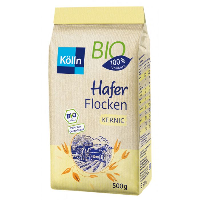 Kölln Bio Haferflocken kernig 500g, 100% Vollkorn-Hafer