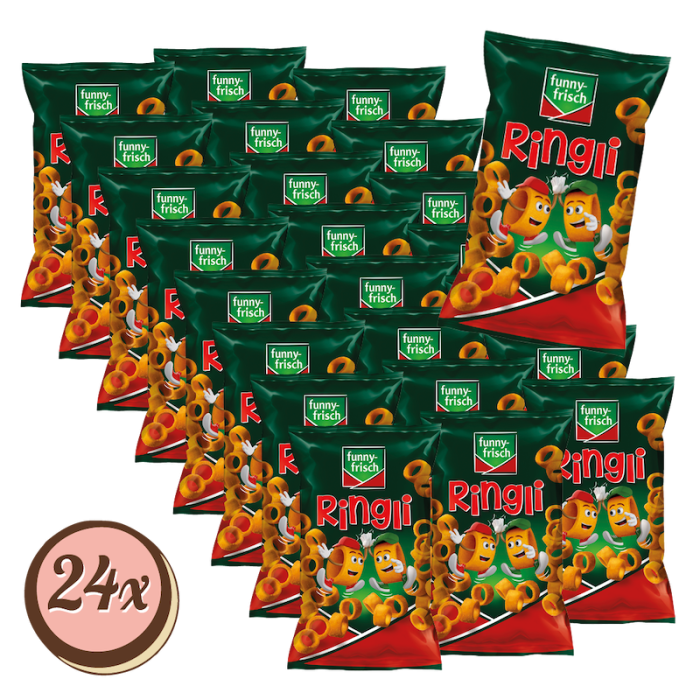 Multipack: 24x funny-frisch Ringli Paprika à 75g