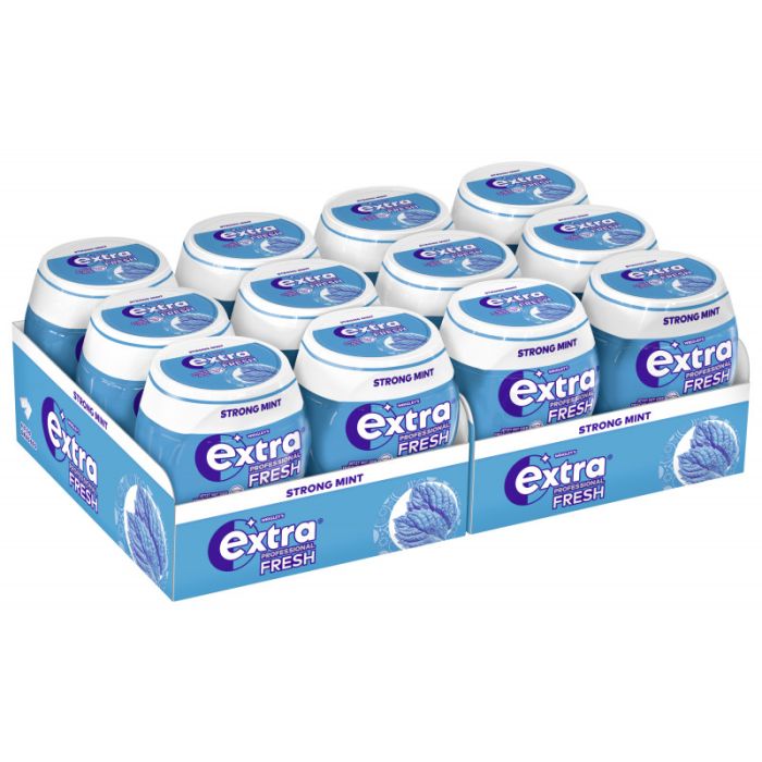 Multipack: 12x Wrigley's EXTRA Fresh Dose Strong Mint 50 Dragees