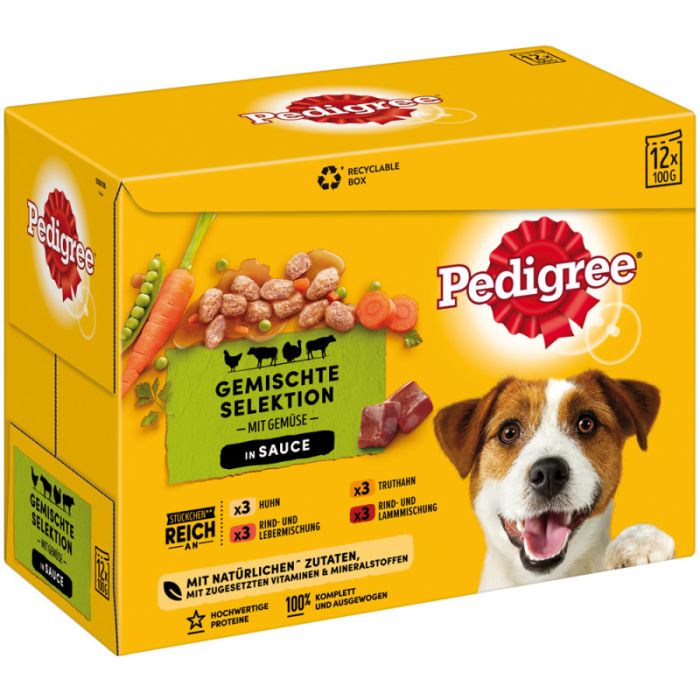 PEDIGREE® Portionsbeutel Adult Selektion 12x100g