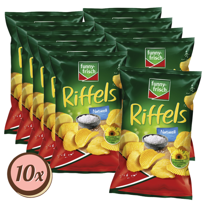 Multipack: 10x funny-frisch Riffels Naturell á 150g.