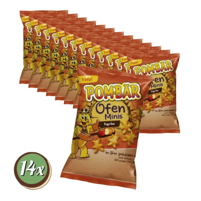 Multipack: 14x Pom-Bär Ofen Minis Paprika á 80g