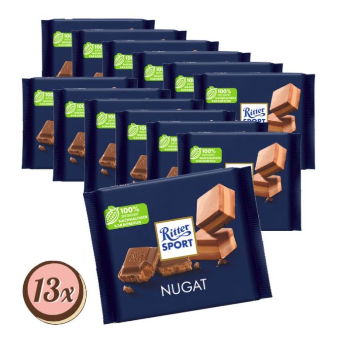 Multipack: 13x Ritter Sport Nugat à 100g