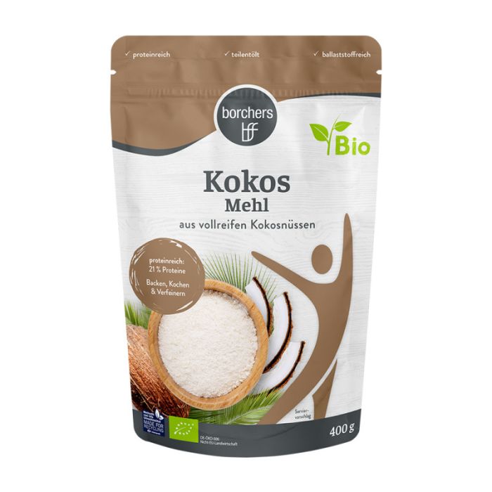 borchers Bio Kokos Mehl aus vollreifen Kokosnüssen 400g