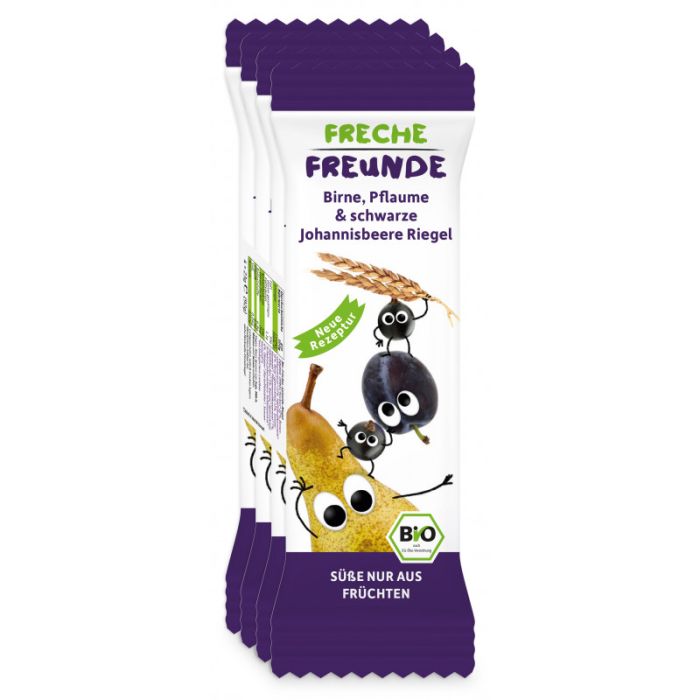 Freche Freunde Bio Birne, Pflaume, schwarze Johannisbeere 4x23g