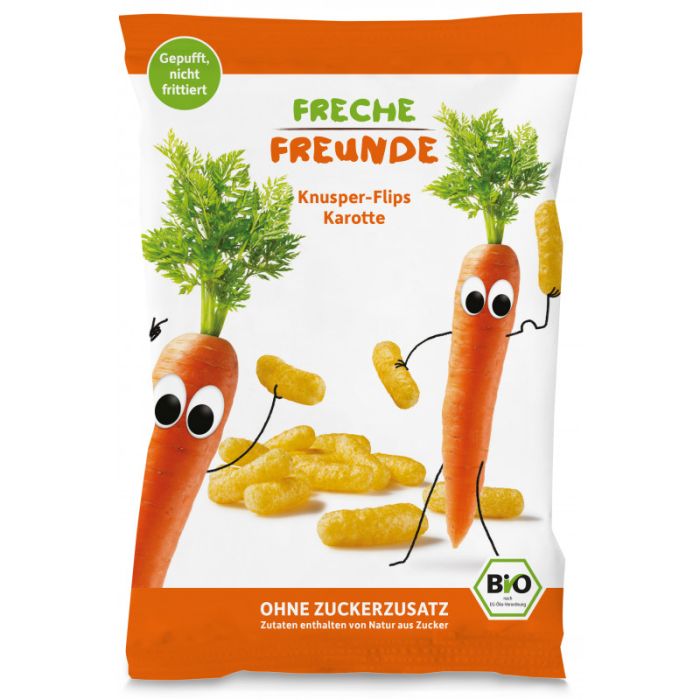 Freche Freunde Bio "Knusper-Flips Karotte" - 30 g - Ab 1 Jahr