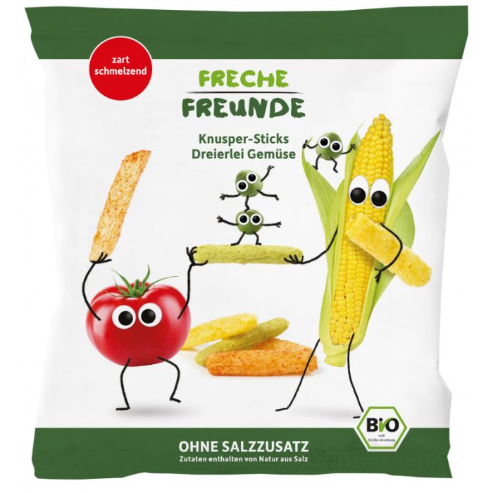 Freche Freunde Bio Knusper-Sticks Dreierlei Gemüse 30g