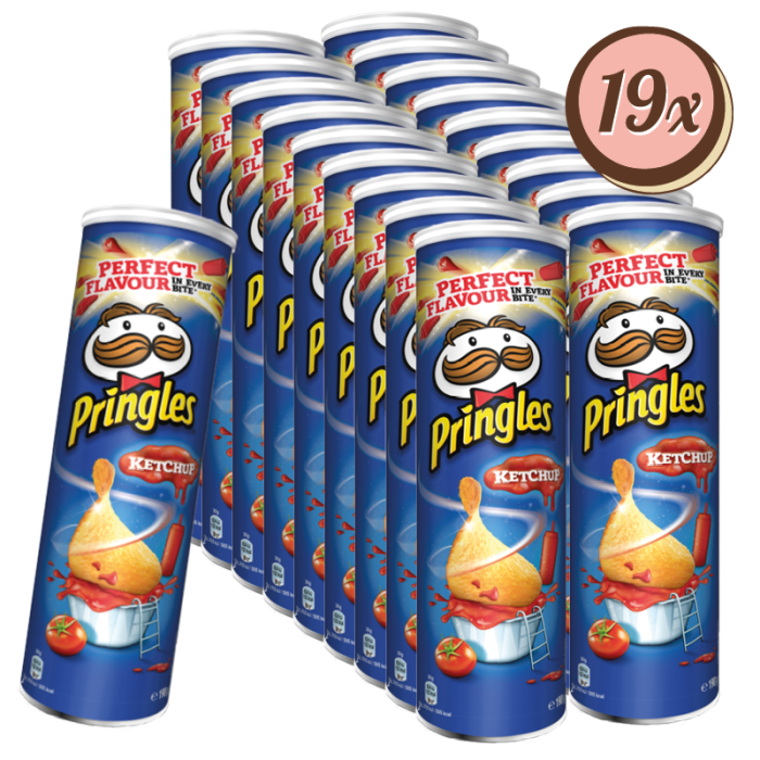 Multipack: 19x Pringles Ketchup 185g