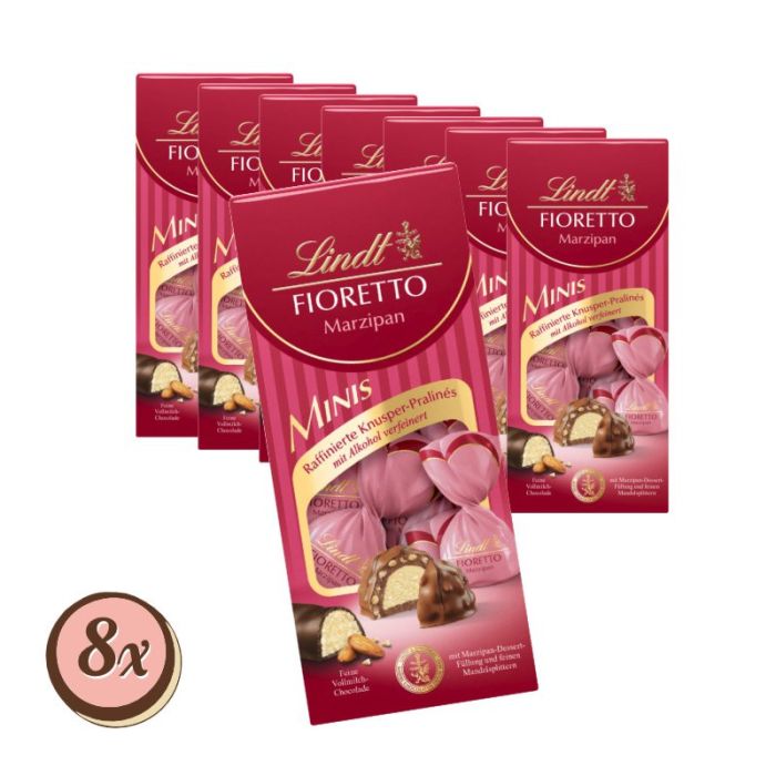 Multipack: 8x Lindt Fioretto Mini Marzipan 8 x 0,115 KG 115g