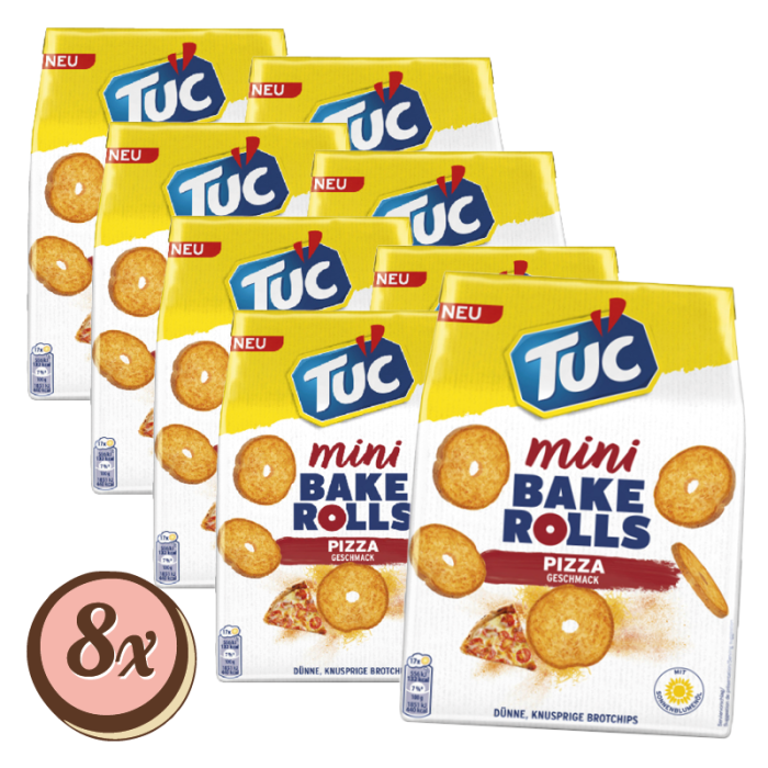 Multipack; 8x Tuc Mini Back Rolls Pizza à 150g