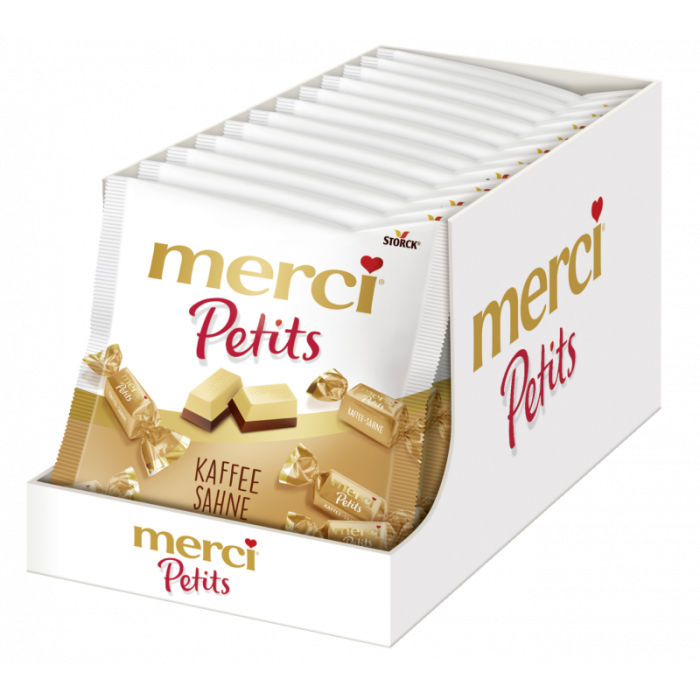 Multipack: 12x Storck Merci Petits Kaffe Sahne 125g