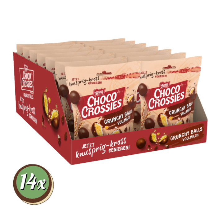 Multipack: 14x Choco Crossies Crunchy Balls Vollmilch á 200g