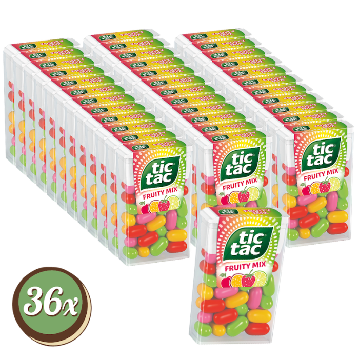 Multipack: 36x TicTac fruity Mix á 18g