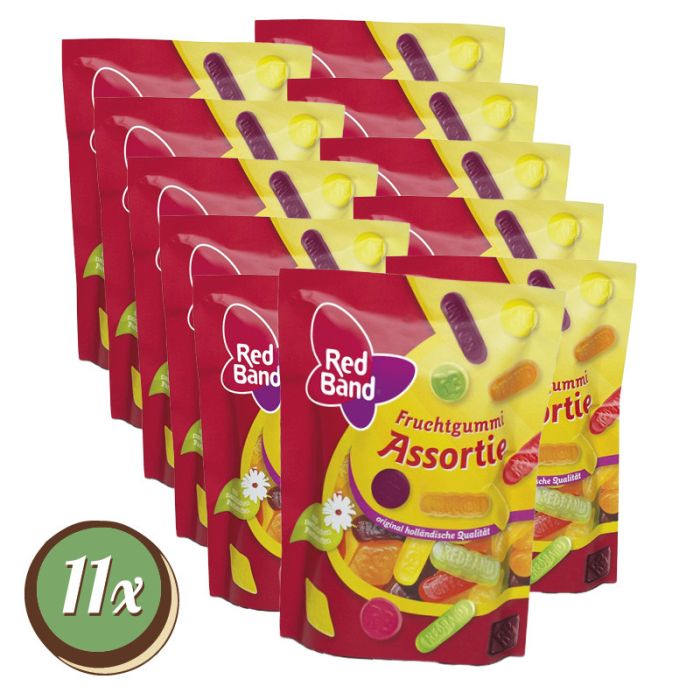 Multipack: 11x Red Band Gummi Stäbchen super sauer á 200g