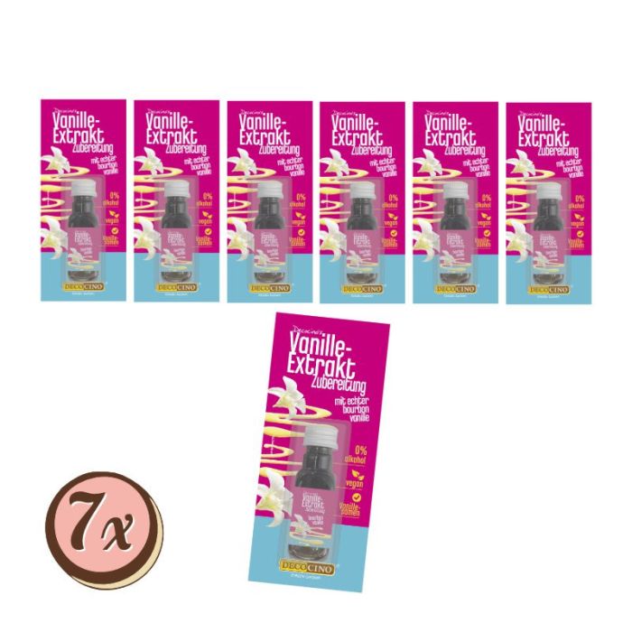 Multipack: 7x Decocino Vanille Extrakt á 20 ml