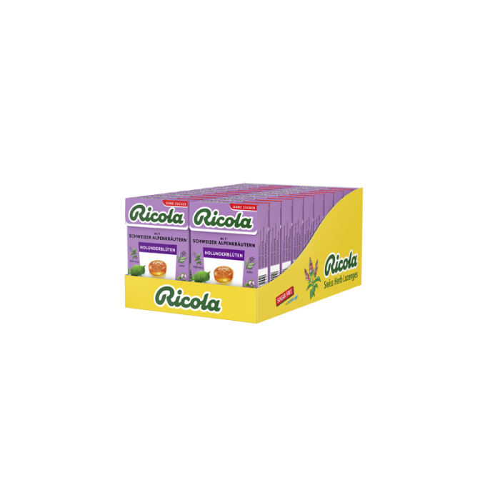 Multipack: 20x Ricola Holunderblüten 50g Box