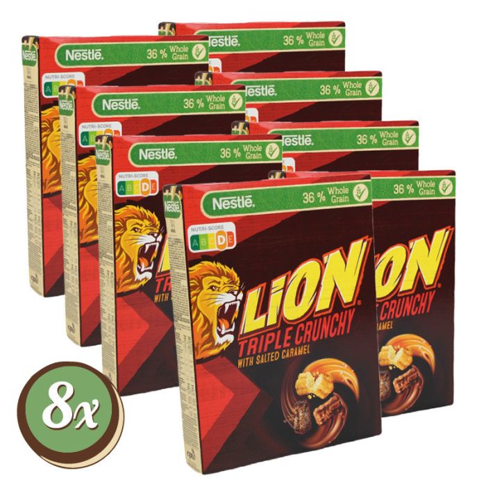 Multipack: 8x Nestlé Lion Triple Crunch Salted Caramel à 300g