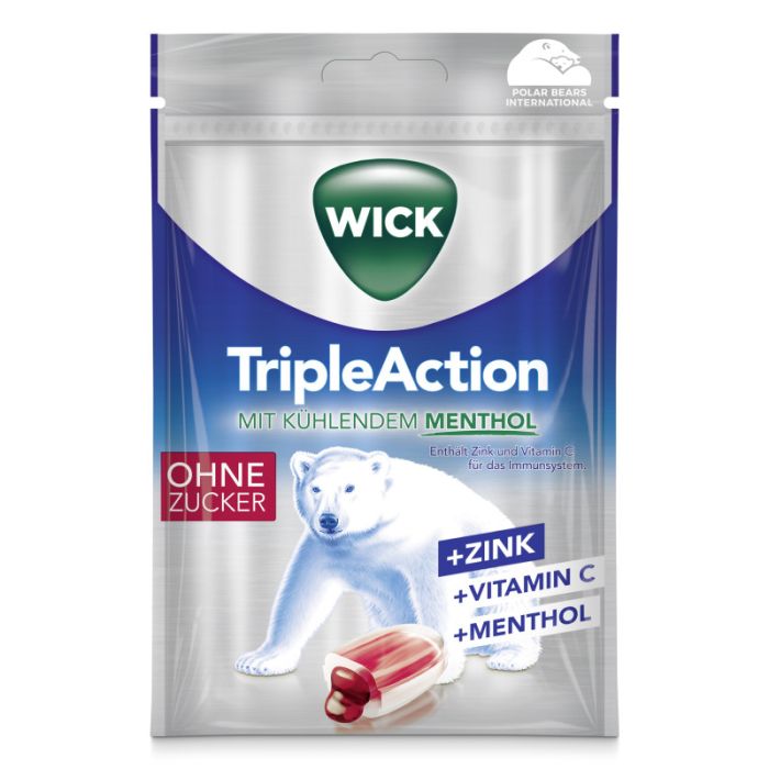 WICK Triple Action ohne Zucker 72g