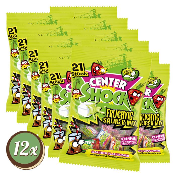 Multipack: 12x Center Shock Fruchtig Sauer Mix à 84g