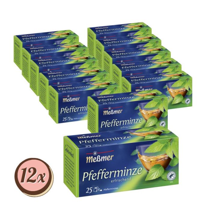 Multipack: 12x MEßMER Pfefferminztee 25er