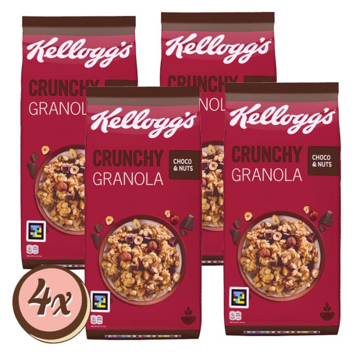 Multipack: 4x Kellogg's Crunchy Müsli Choco & Nuts á 1500g