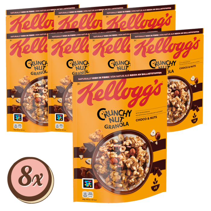 8x Kelloggs Crunchy Nut Granola Choco & Nuts à 380g