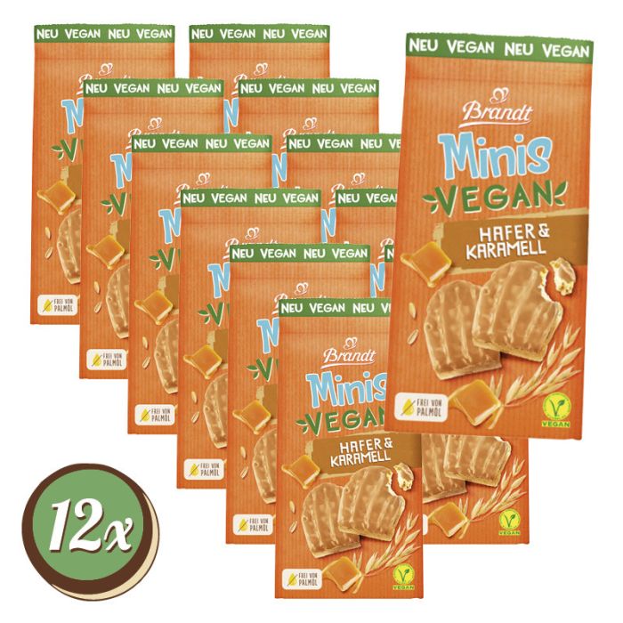 Multipack: 12x Brandt Minis Vegan Hafer&Karamell á 85g