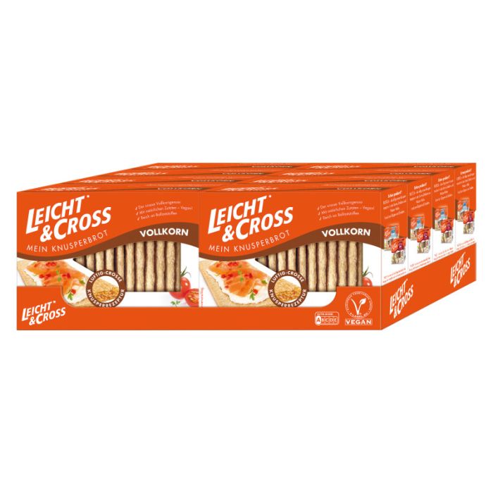 Multipack: 8x Leicht & Cross Knusperbrot Vollkorn á 125g