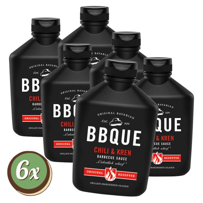 Multipack: 6x BBQUE Sauce Chili & Kren 400ml