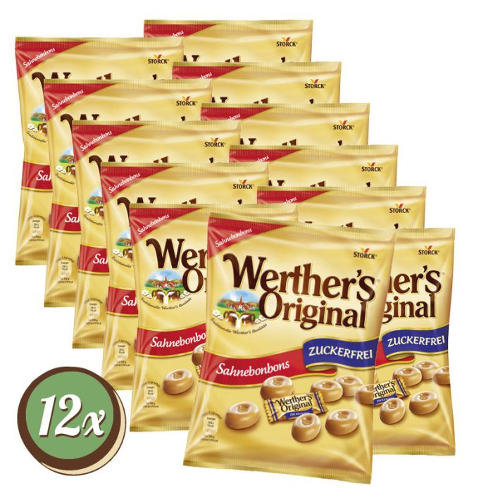 Multipack: 12x Werther's Original Bonbon zuckerfrei á 70g