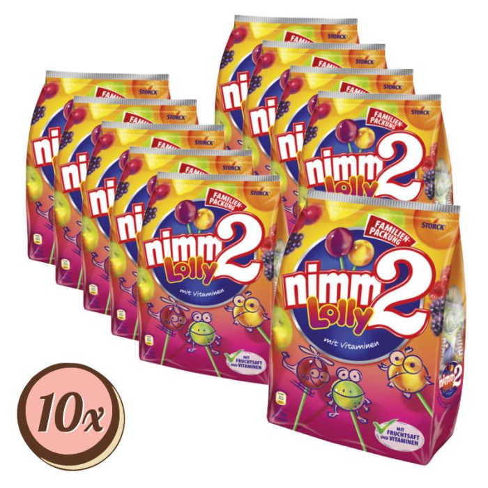 Multipack: 10x nimm2 Lolly á 200g