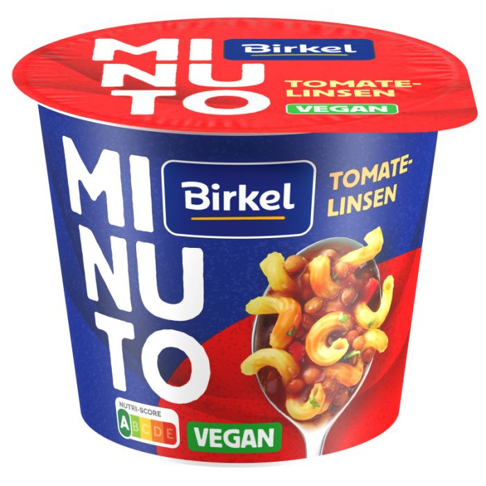 Kurzes MHD: Birkel Minuto Schneller Happen Vegan Tomate-Linsen 50g