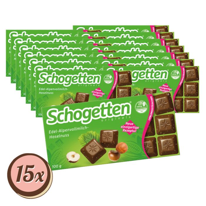 Multipack: 15x Schogetten Vollmilch Nuss á 100g