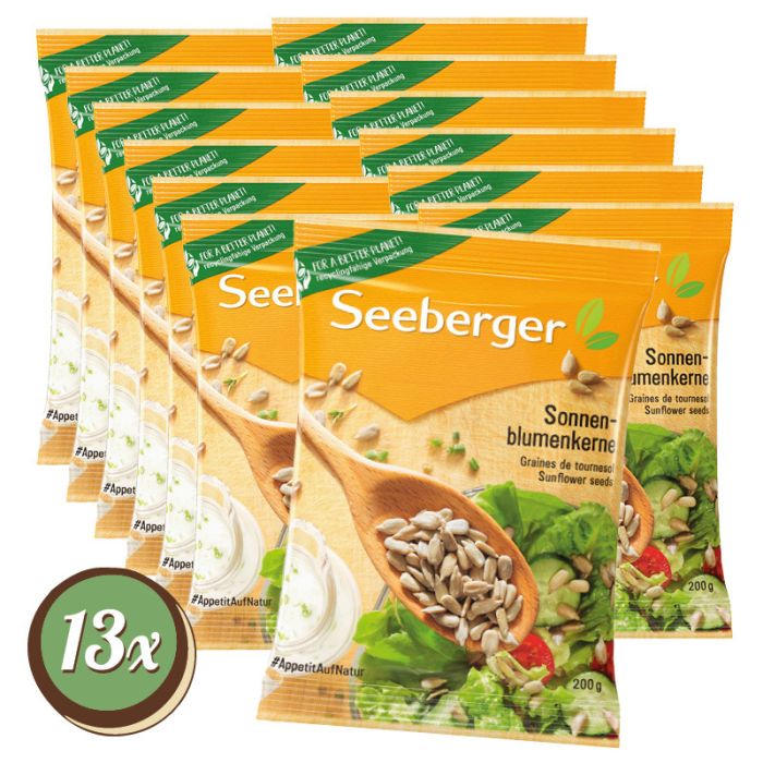 Multipack: 13x Seeberger Sonnenblumenkerne á 200g