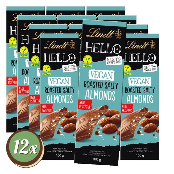 Multipack: 12x Lindt HELLO TFL VEG Almonds_RE 12 x 0,100 KG 100g