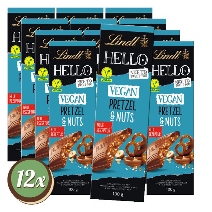 Multipack: 12x Lindt HELLO TFL VEG Pretzel_RE 12 x 0,100 KG 100g