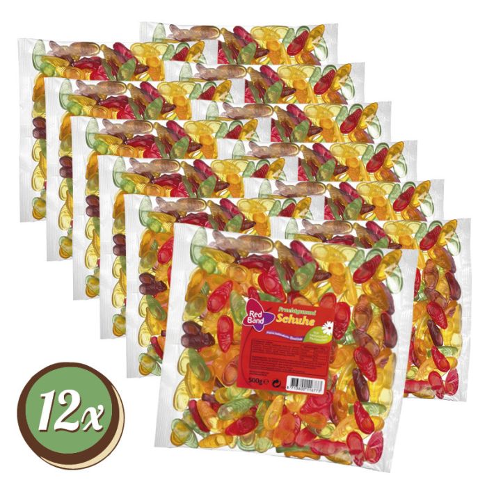 Multipack: 12x Red Band Fruchtgummi Schuhe á 500g