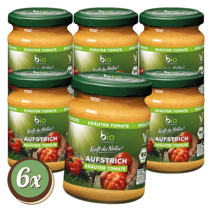 Multipack: 6x Biozentrale Aufstrich Kräuter Tomate á 125g