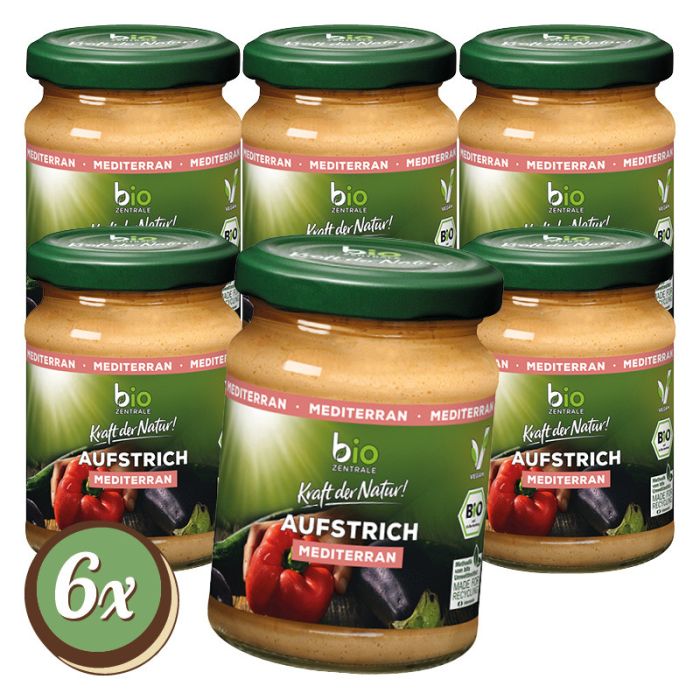 Multipack: 6x biozentrale Aufstrich Mediterran à 125g