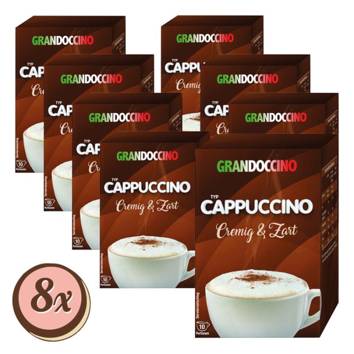 Multipack: 8x Krüger Grandoccino Capp Cremig Zart á 150g