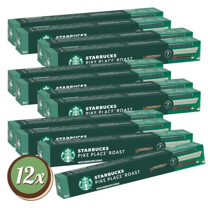 Multipack: 12x Starbucks Pike Place Roast by Nespresso á 10 Kapseln = 636g